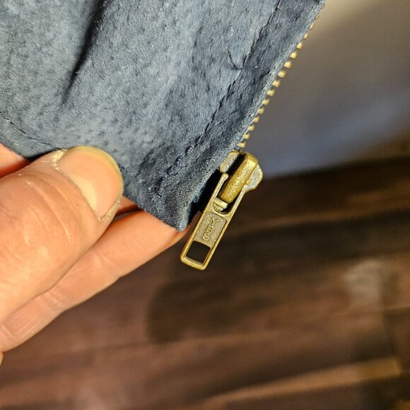 Vintage Penmans Leather Varsity Jacket Men’s Large – Navy & Cream Letterman - Picture 6 of 9